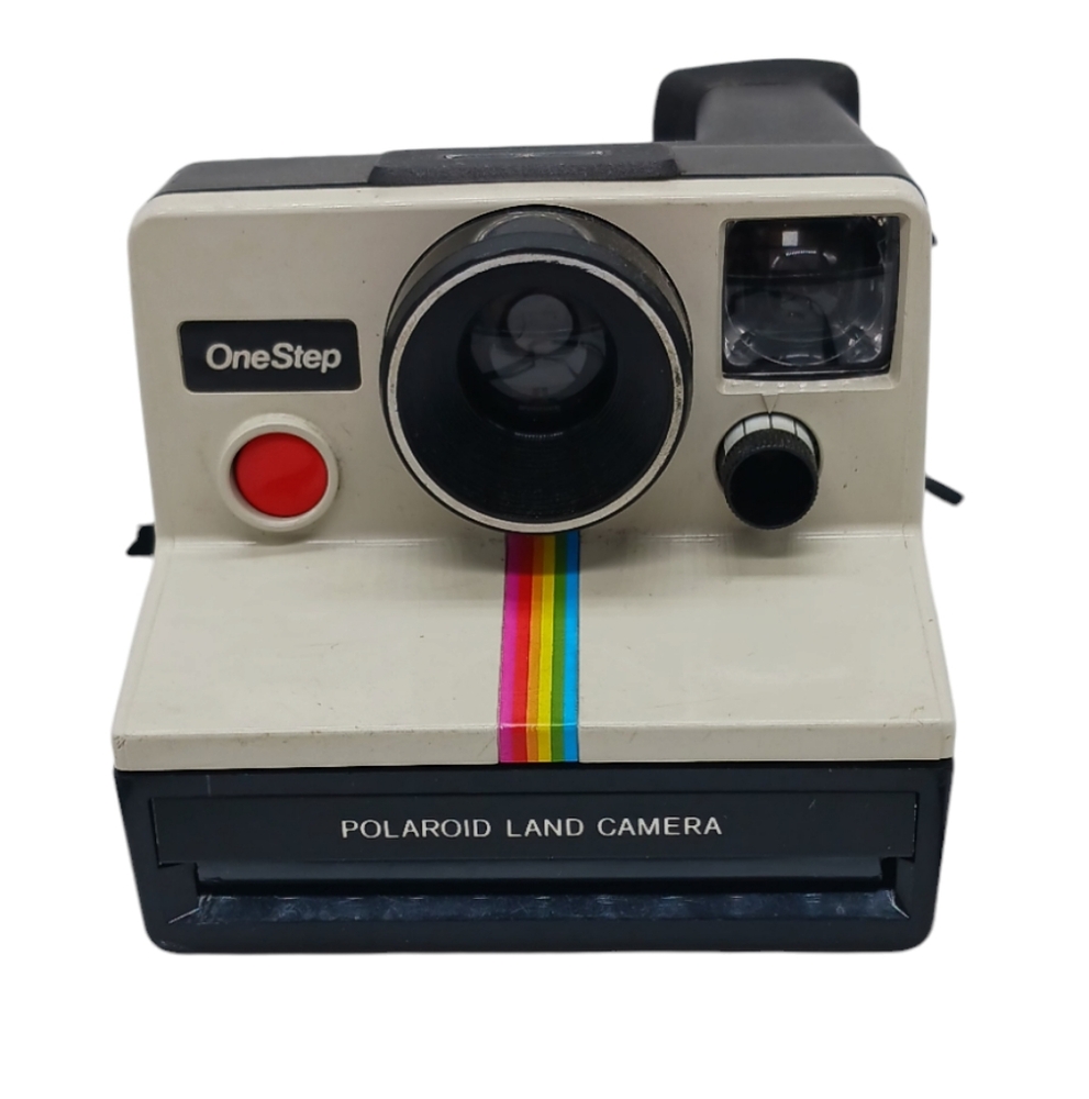 Original Polaroid SX-70 OneStep White Rainbow Stripe Land Camera - Picture 3 of 7